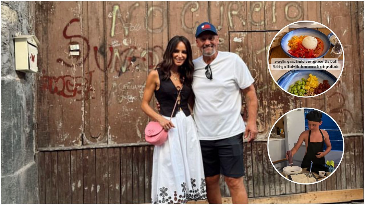 Kyle and Samantha Bush enjoying the NASCAR break in Italy with family. Image credits: Samantha