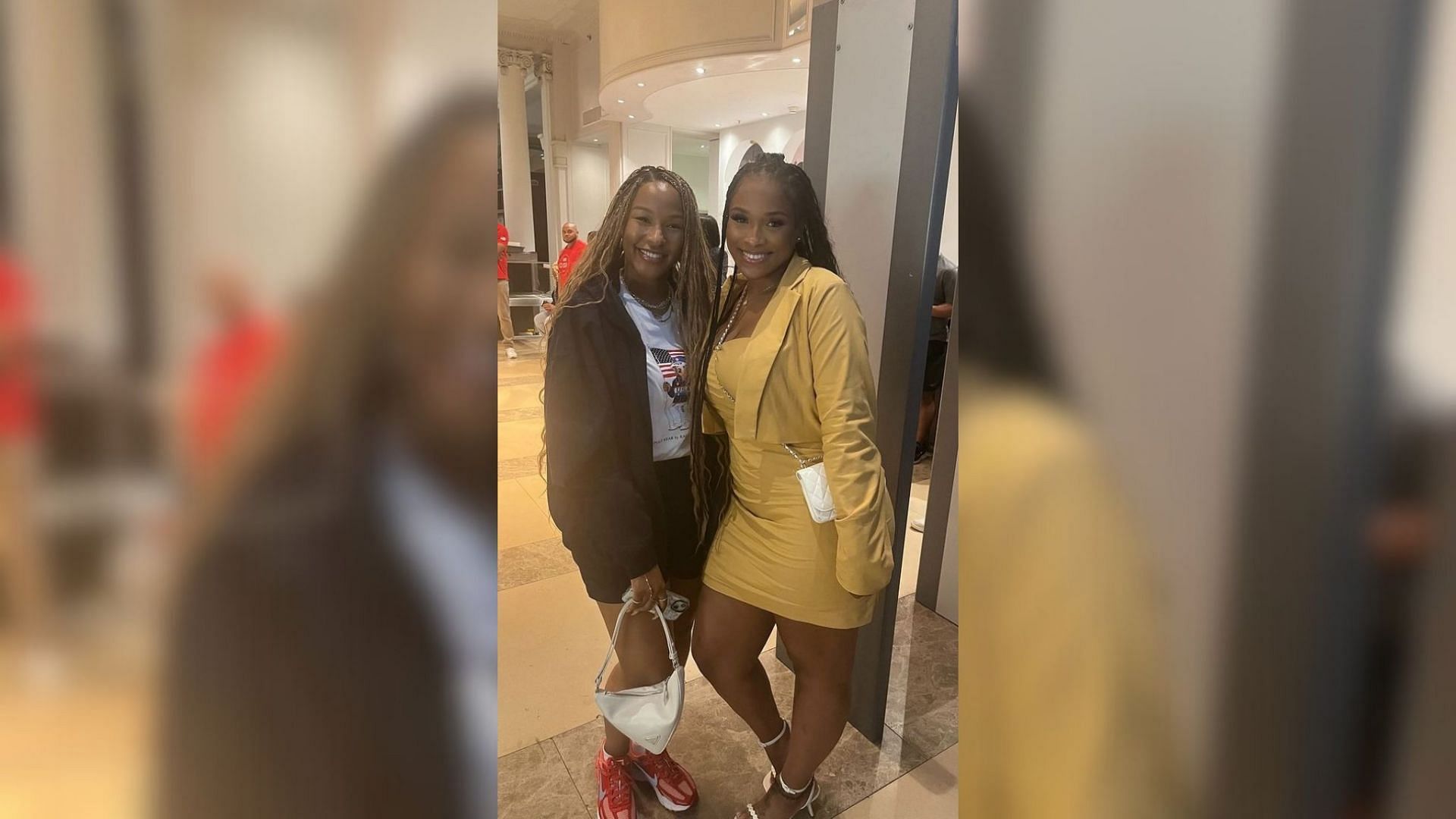 Savannah James and Jeanine Robel&#039;s outfits during Team USA&#039;s gold medal game