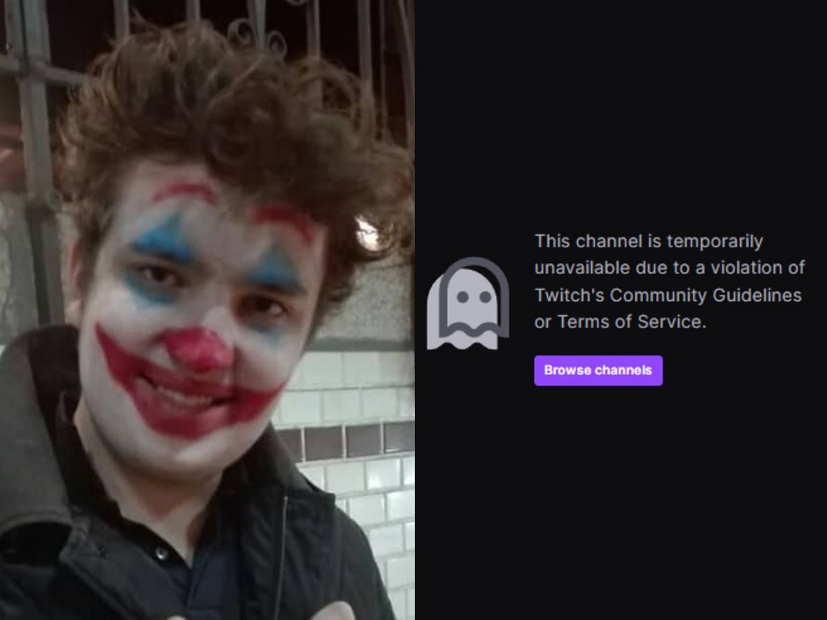 Drututt banned on Twitch for the fifth time (Image via toptwitchstreamers.com and Twitch/Drututt)