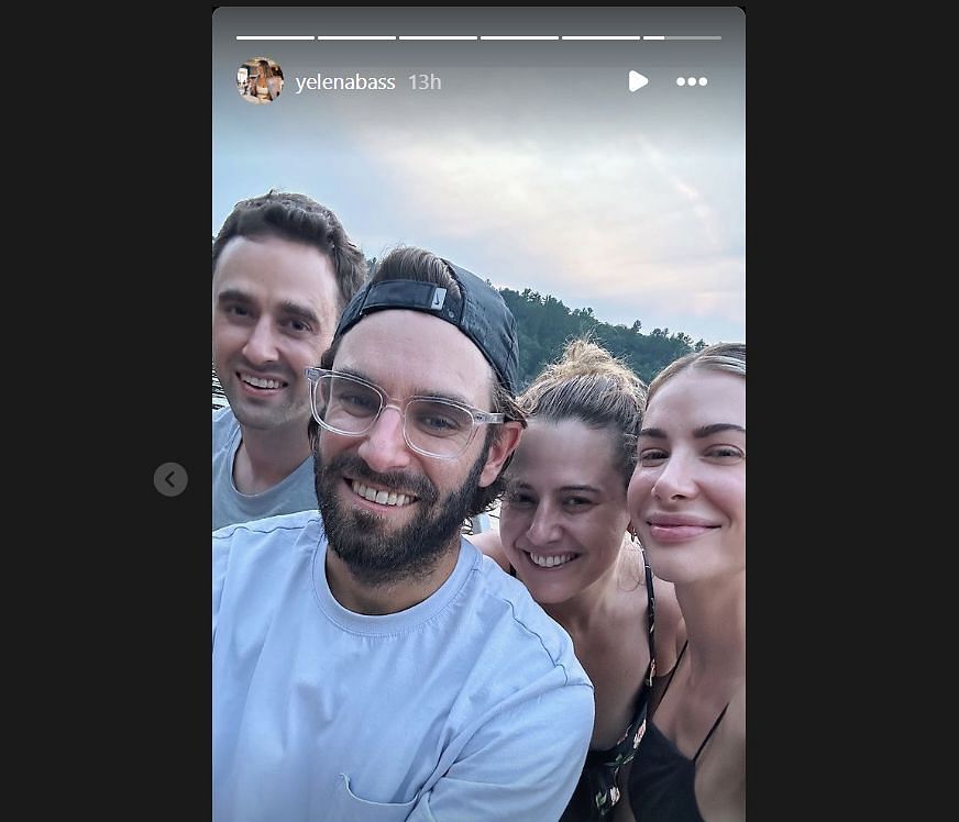 Sam Gagner and Rachel&#039;s surfing group. (Credit: Rachel Yelena IG)