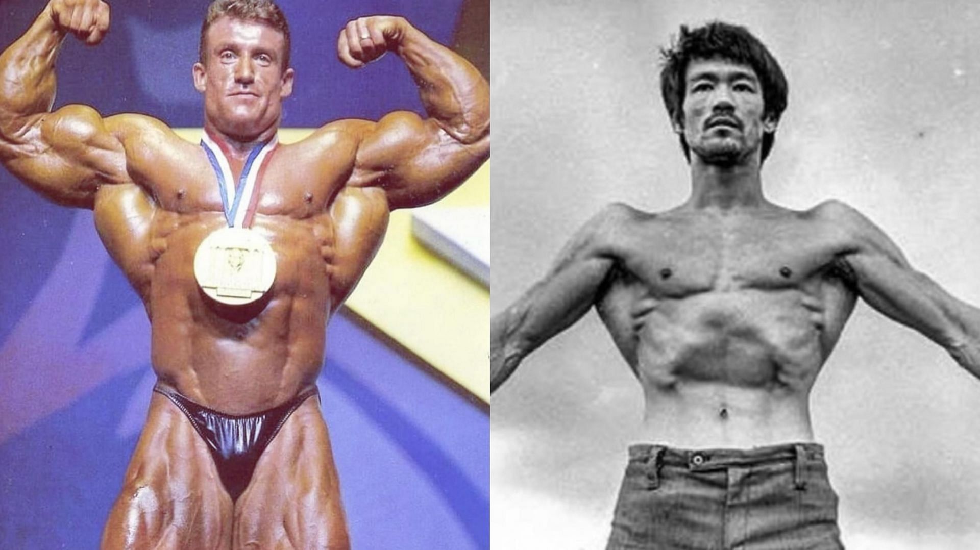 Dorian Yates was inspired by Bruce Lee (Image source: @brucelee and @thedorianyates on Instagram)