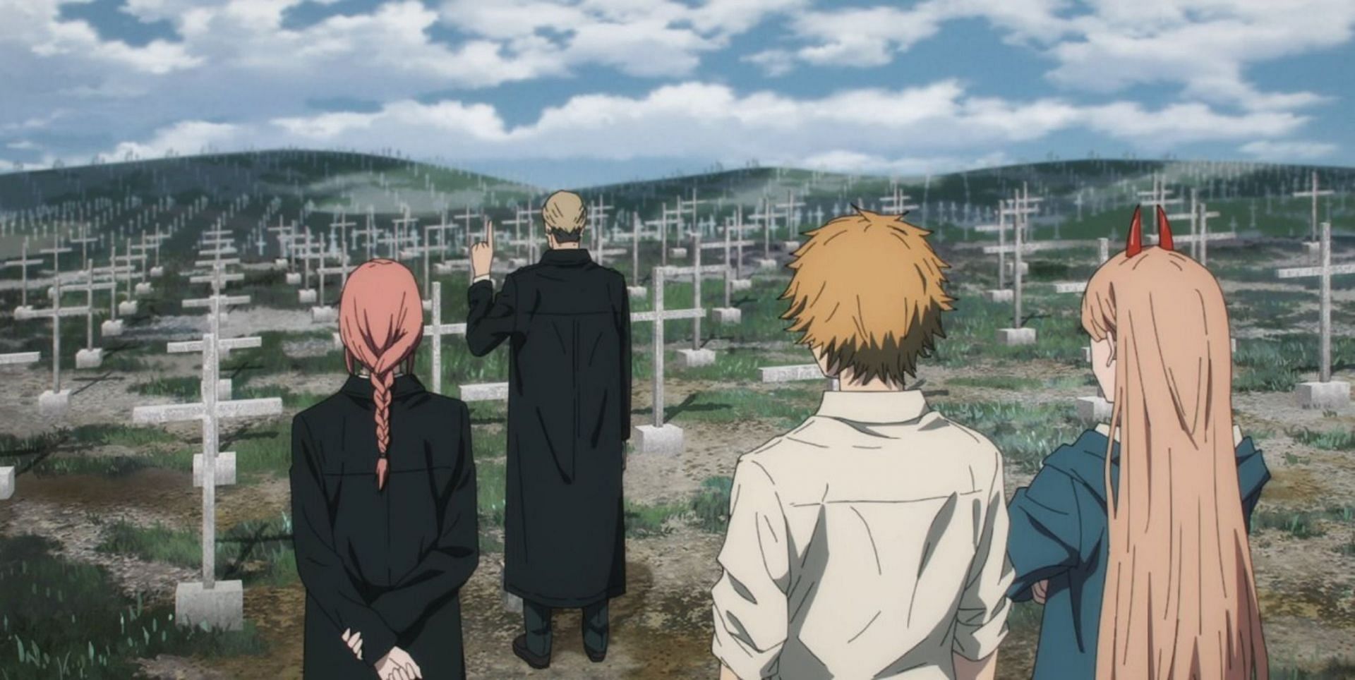 Makima, Kishibe, Denji and Power (Image via MAPPA)