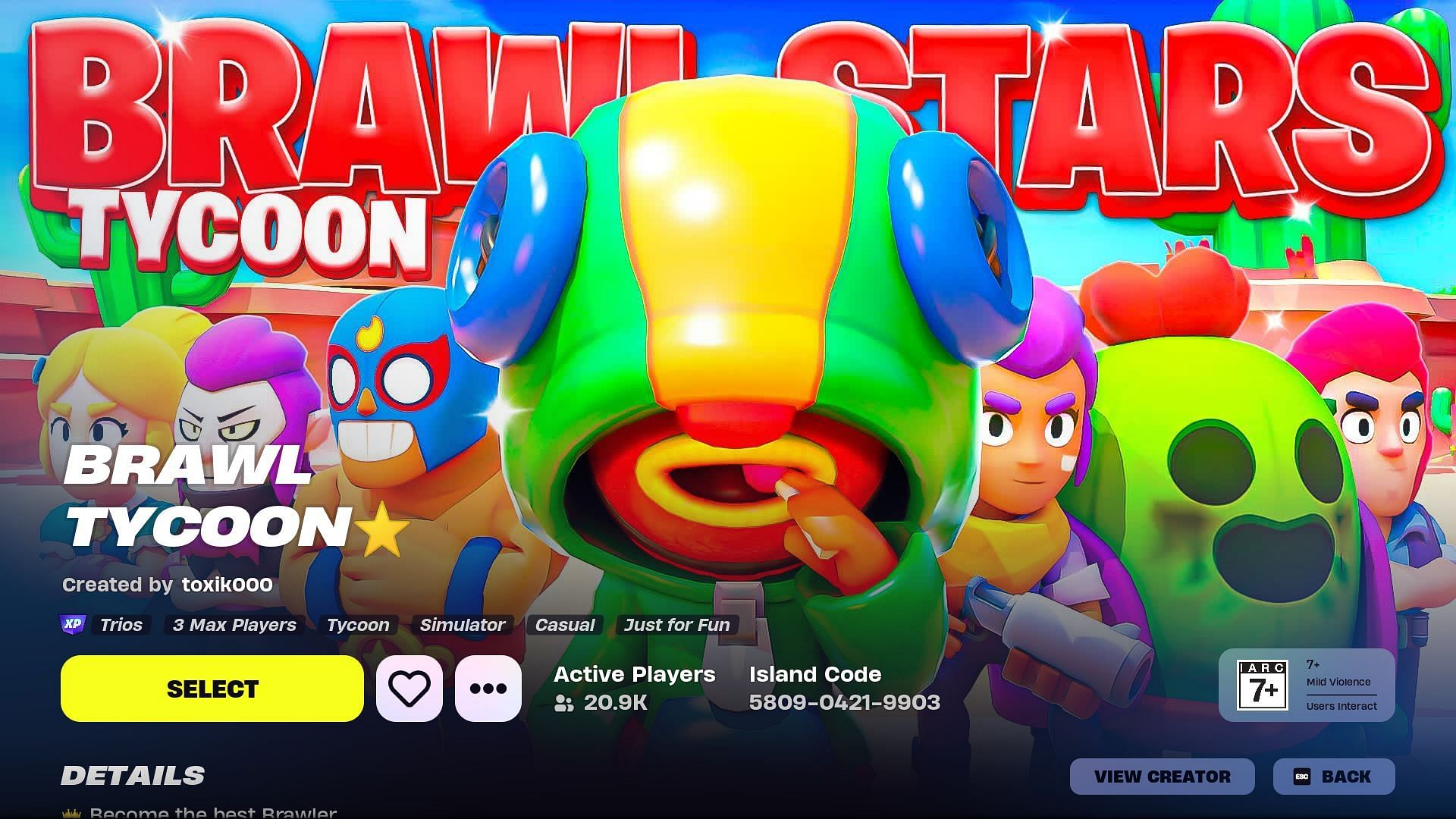 Navigating Fortnite Brawl Tycoon (Image via Epic Games)