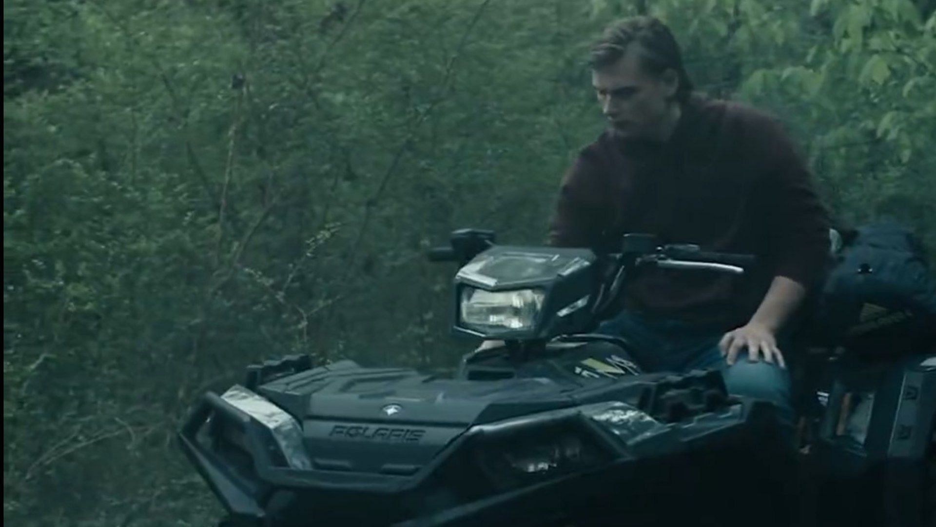 An image of Connor DeWolfe from the trailer of the film (Image via Warner Bros. Entertainment, Gunner trailer, 0:27)