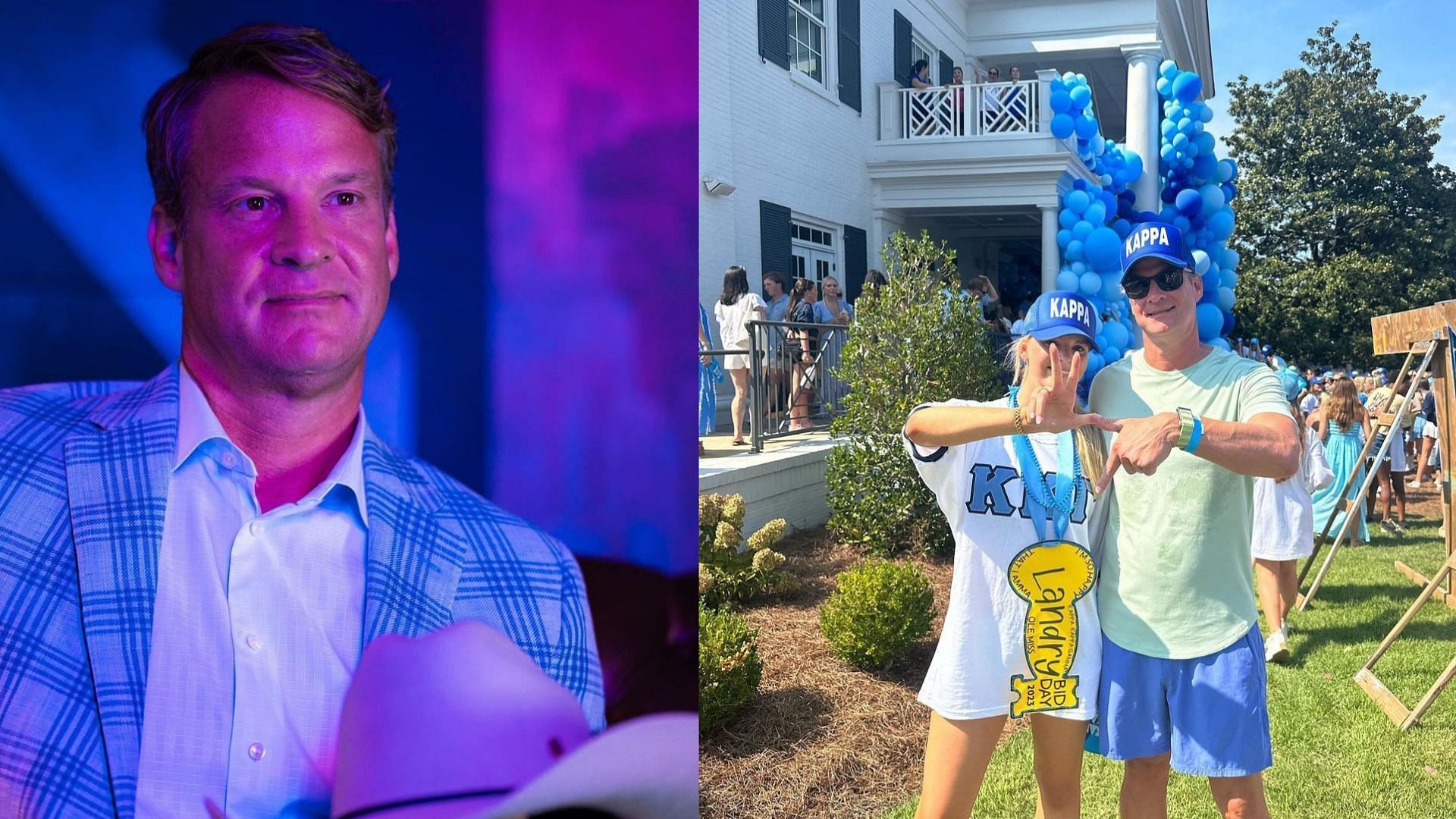 Ole Miss HC Lane Kiffin &amp; daughter Landry Kiffin (Lane and Landry