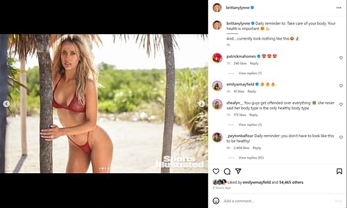 Patrick Mahomes' wife Brittany shares stunning Sports Illustrated Swimsuit recap. [Image credit: @brittanylynne IG]