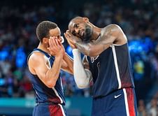 LeBron James drops emoji-filled response to iconic tribute poster of him with Steph Curry and Kevin Durant