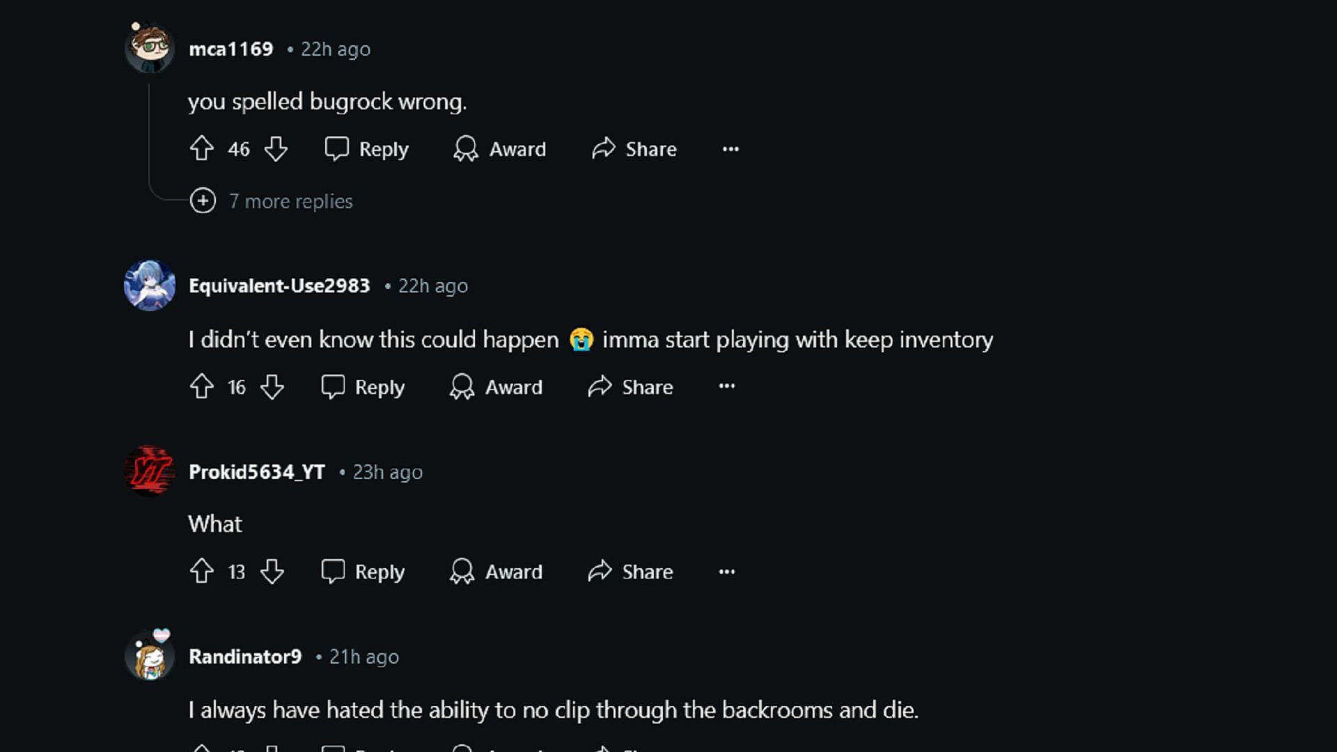 Plenty of players are very concerned about Bedrock Edition bugs even without Hardcore Mode (Image via Reddit)