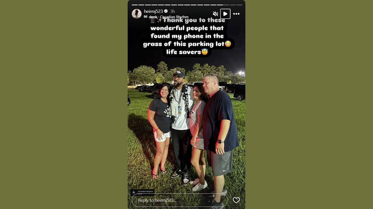 Michael Jordan son Marcus Jordan shows gratitude to poeple who found his phone. (Credits: @heirmj523/Instagram)