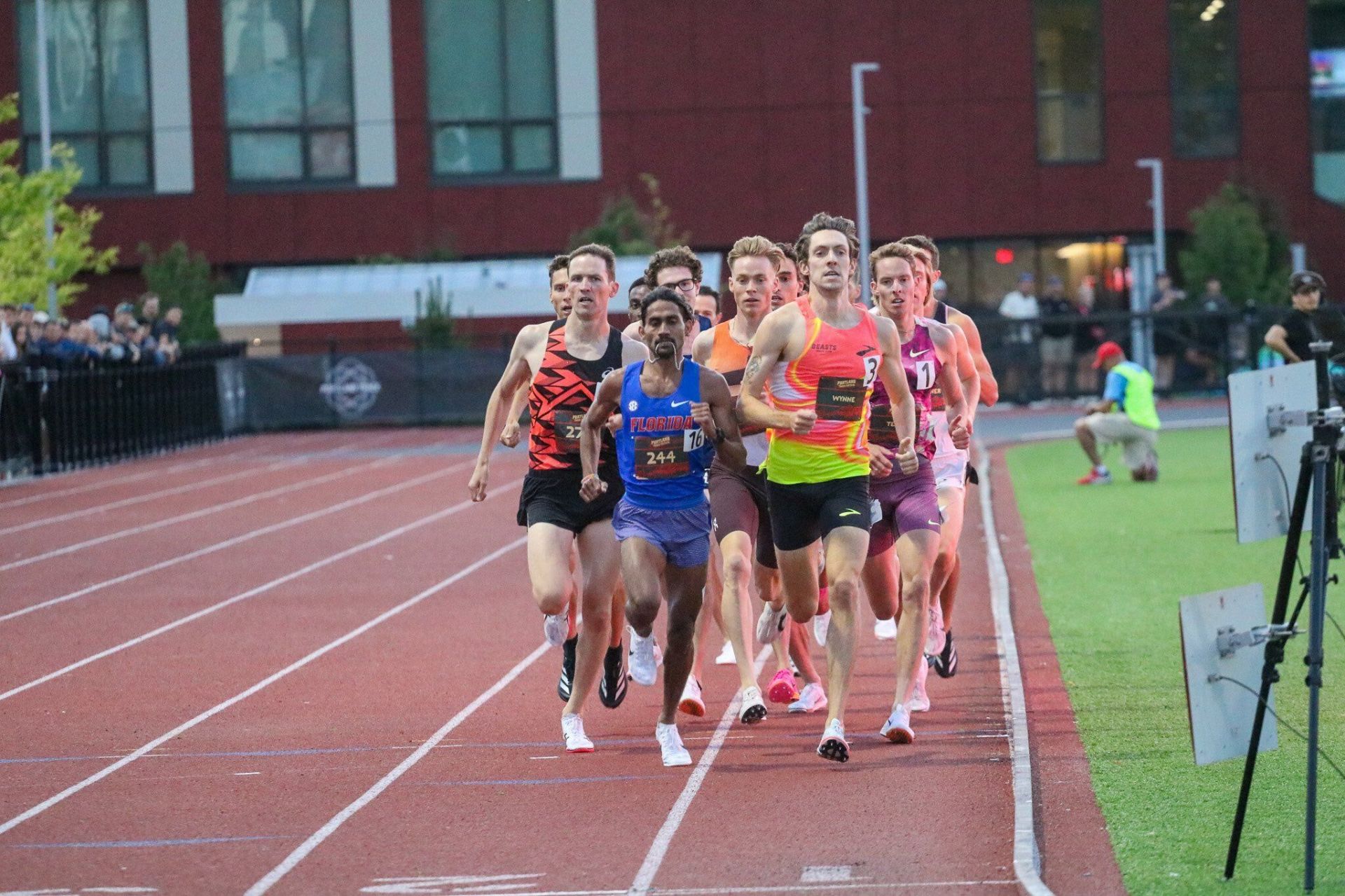 Parvej Khan [in Blue Jersey] running at a local athletic meet in USA for the Florida Gators [Image for Representational Purposes] [Image Source : Parvej Khan&#039;s X Account [formerly Twitter]]