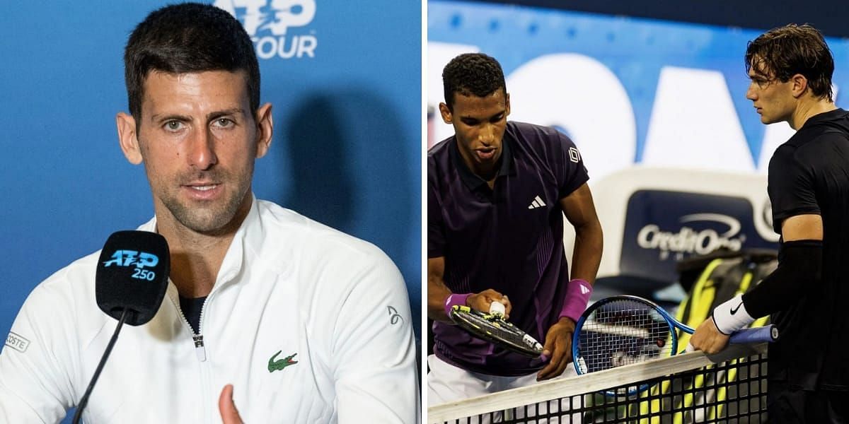 Novak Djokovic (L)&amp; Felix Auger-Aliassime vs Jack Draper controversy (R) (Image source: GETTY)