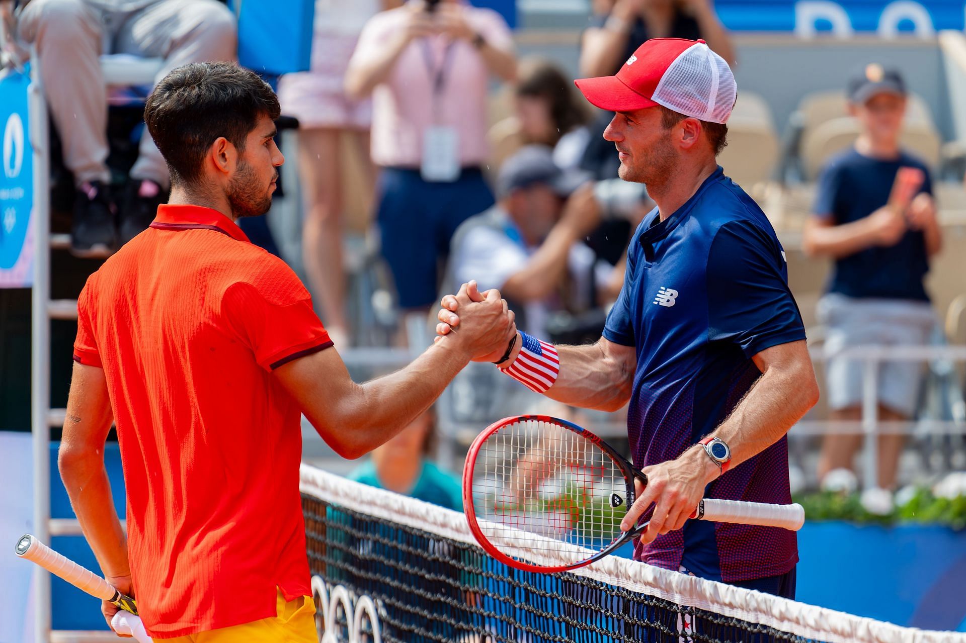 Carlos Alcaraz and Tommy Paul at the Paris Olympics 2024. (Photo: Getty)