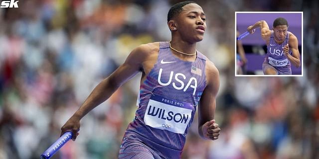 Quincy Wilson made his Olympic debut as a 16 year old at Paris Olympics 2024. PHOTO: Both from Getty Images