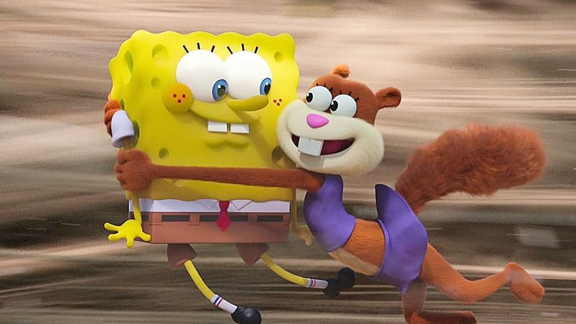 Sandy and SpongeBob (Image via Nickelodeon Movies)