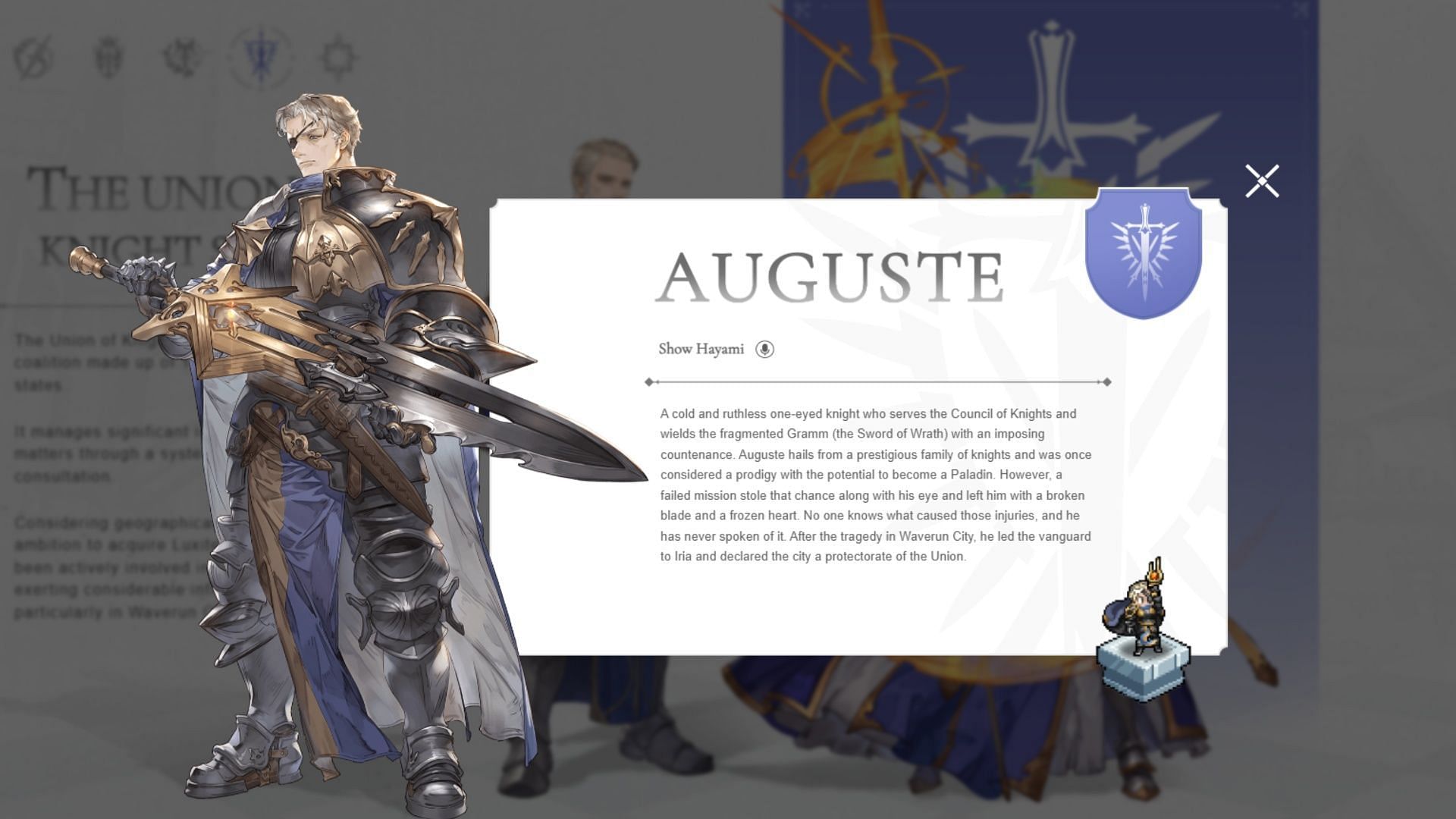 Auguste in Sword of Convallaria (Image via XD Entertainment)