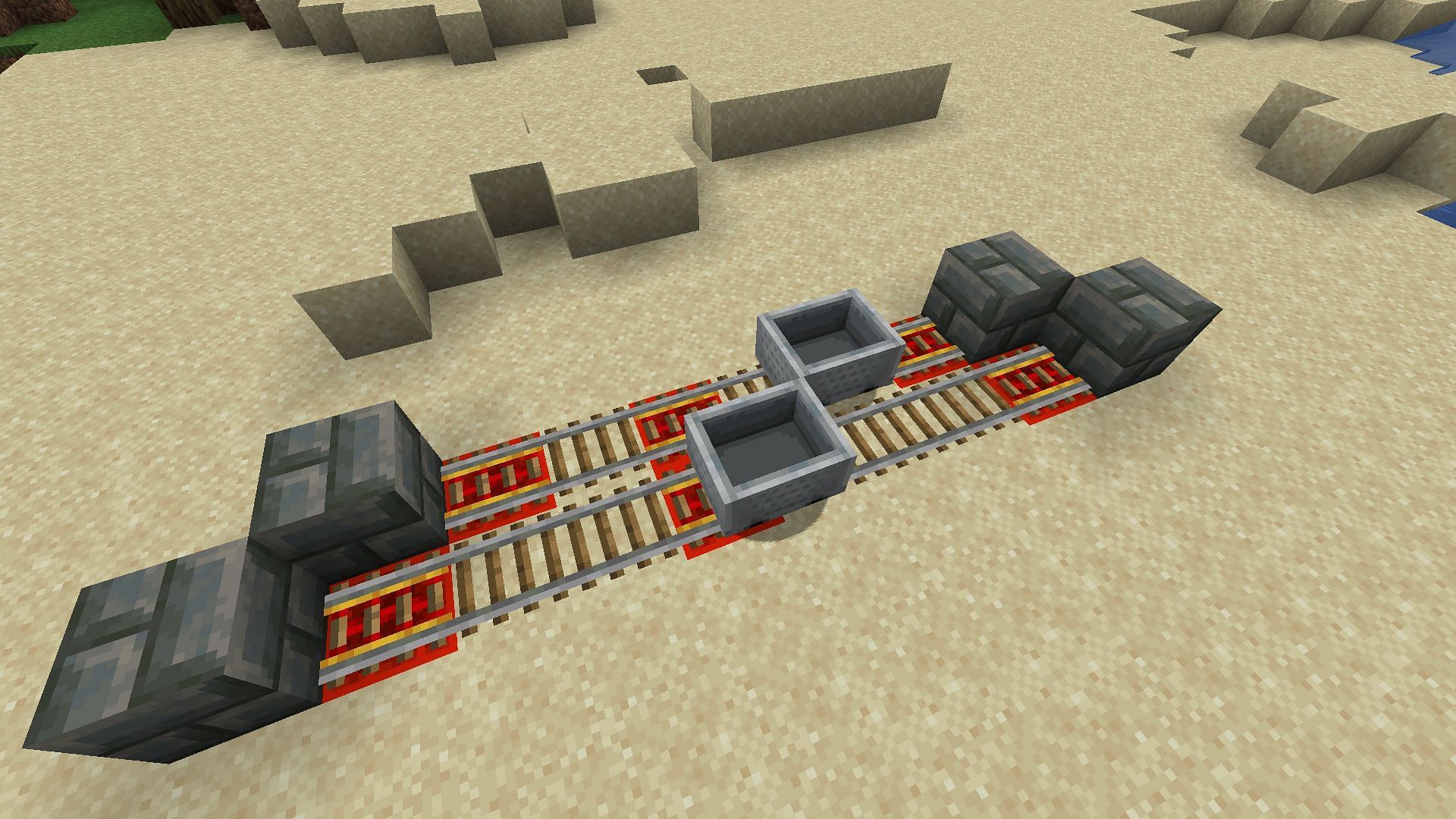 Rails can finally run directly next to each other without any issues (Image via Mojang Studios)