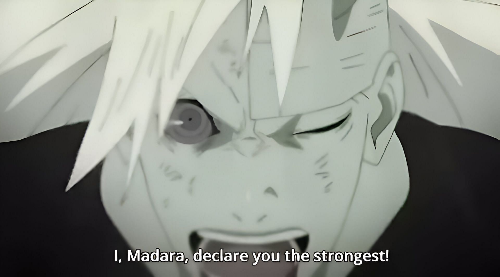 The Uchiha Ghost declares Might Guy the strongest (Image via Studio Pierrot)