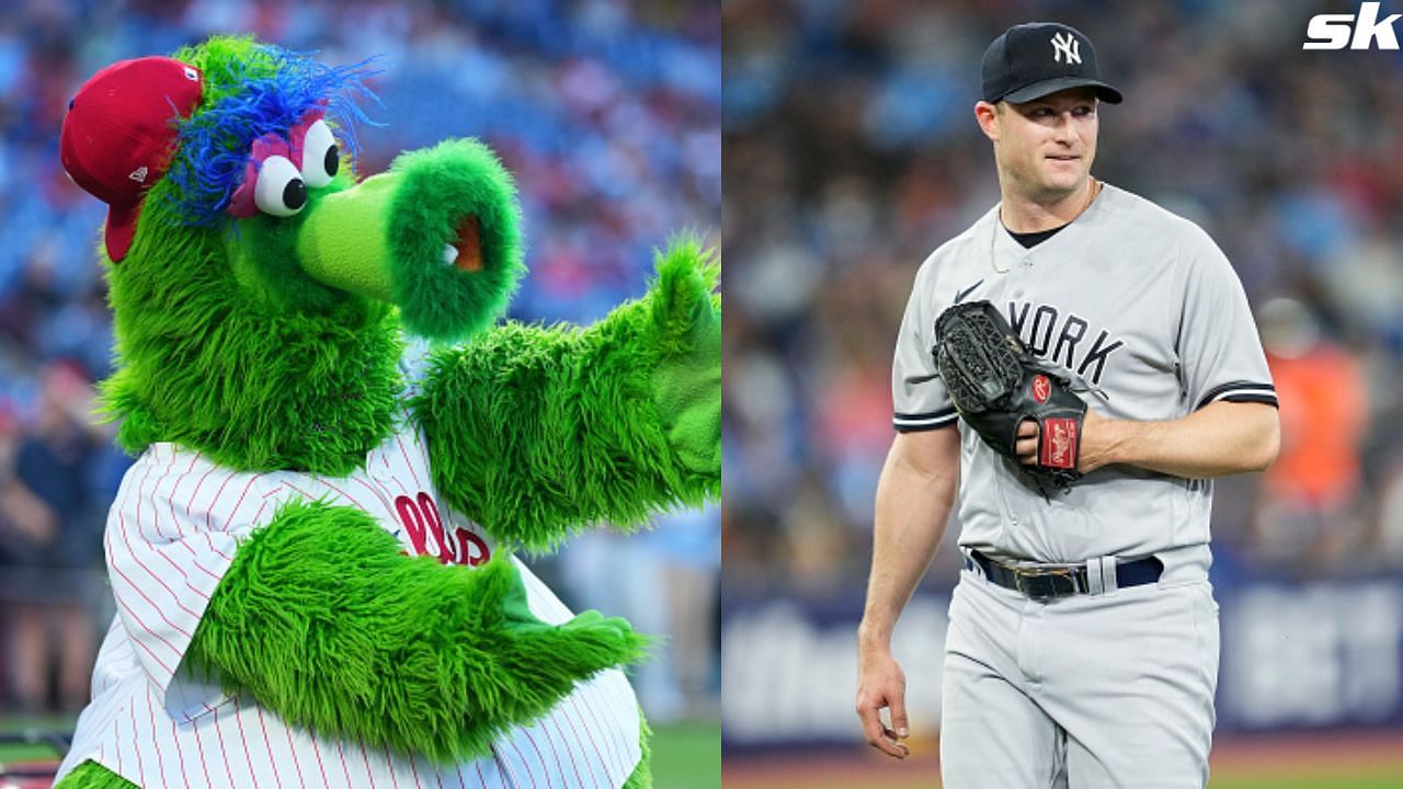 Yankees ace Gerrit Cole gets rejected by Phillies mascot Phanatic for autograph request