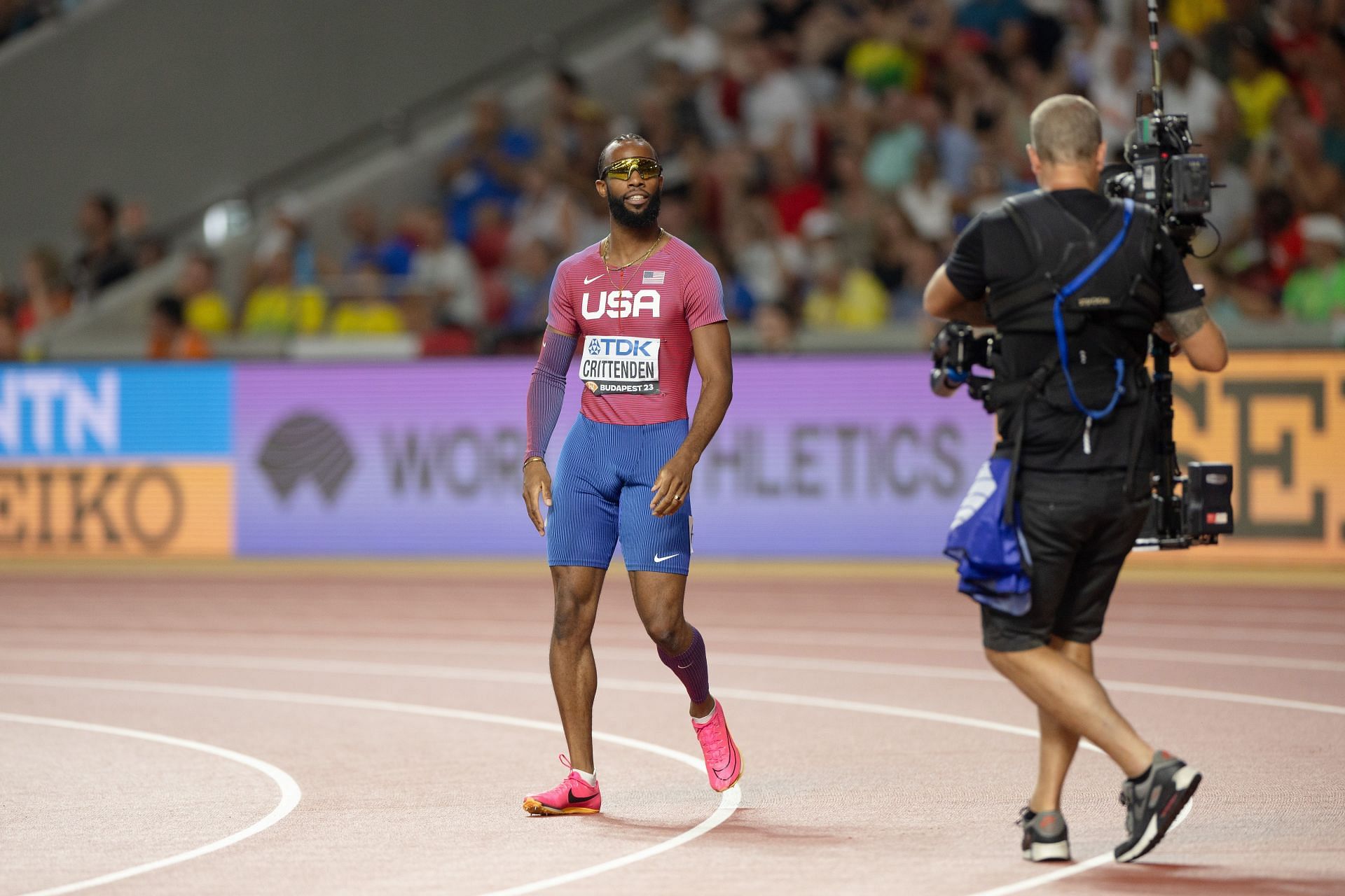 Freddie Crittenden at the 2023 World Championships in Budapest (Image via Getty Images)