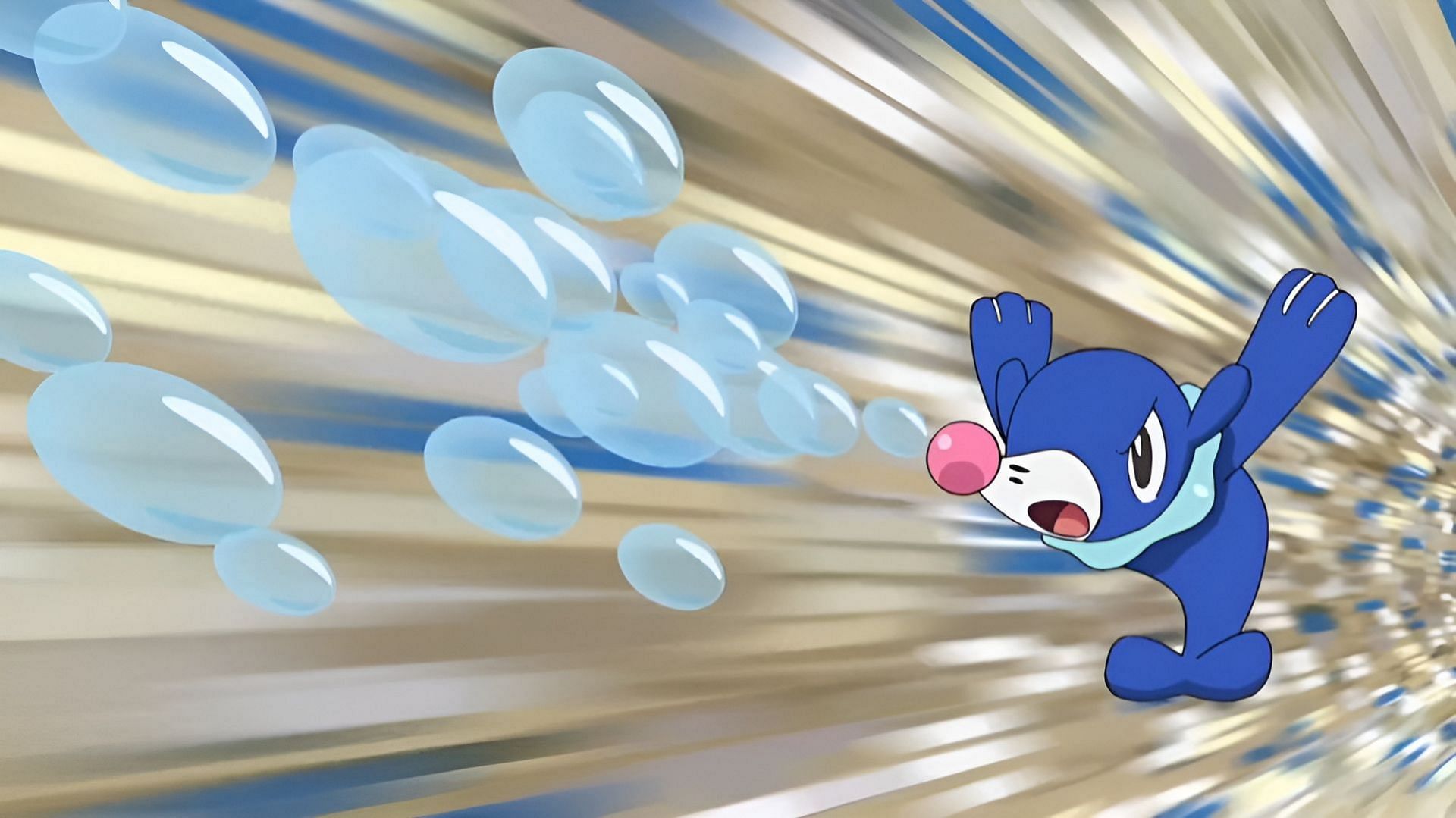 Lana&#039;s Popplio in the anime (Image via The Pokemon Company)