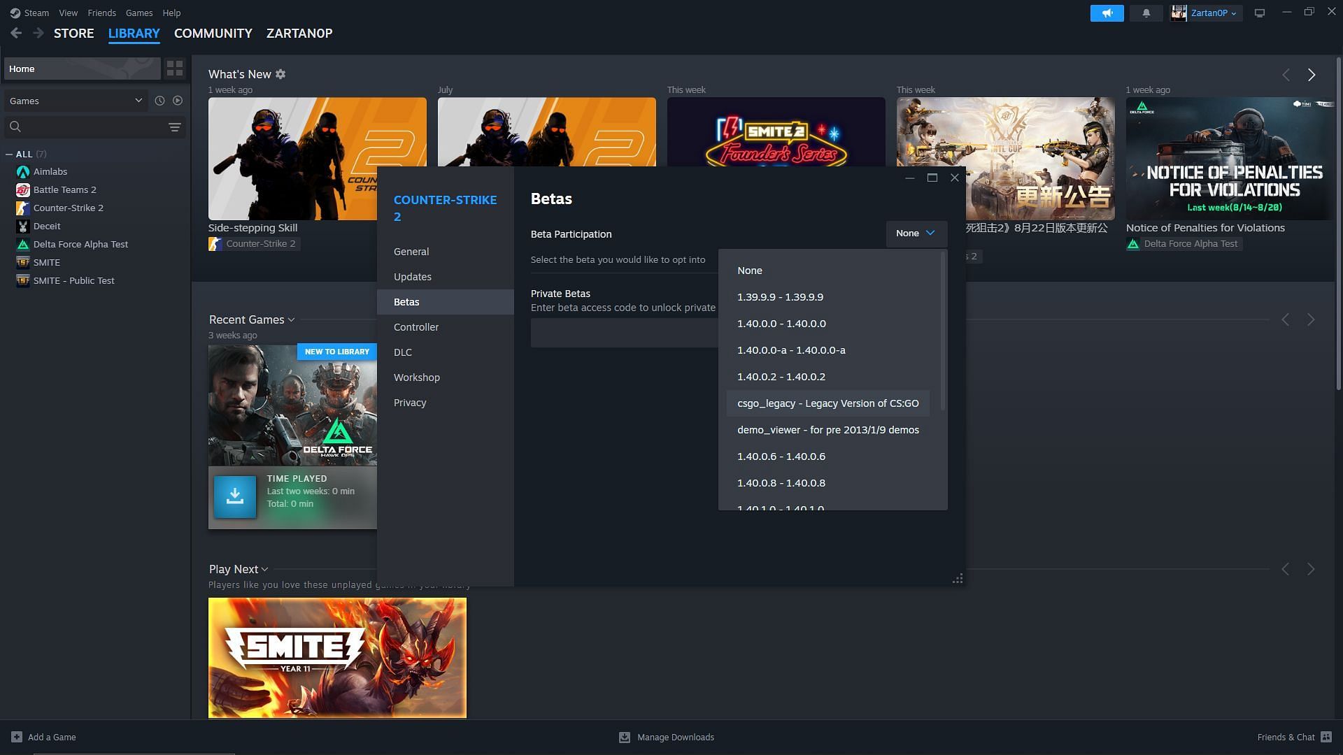 Steps to access CS:GO via Steam (Image via Steam)