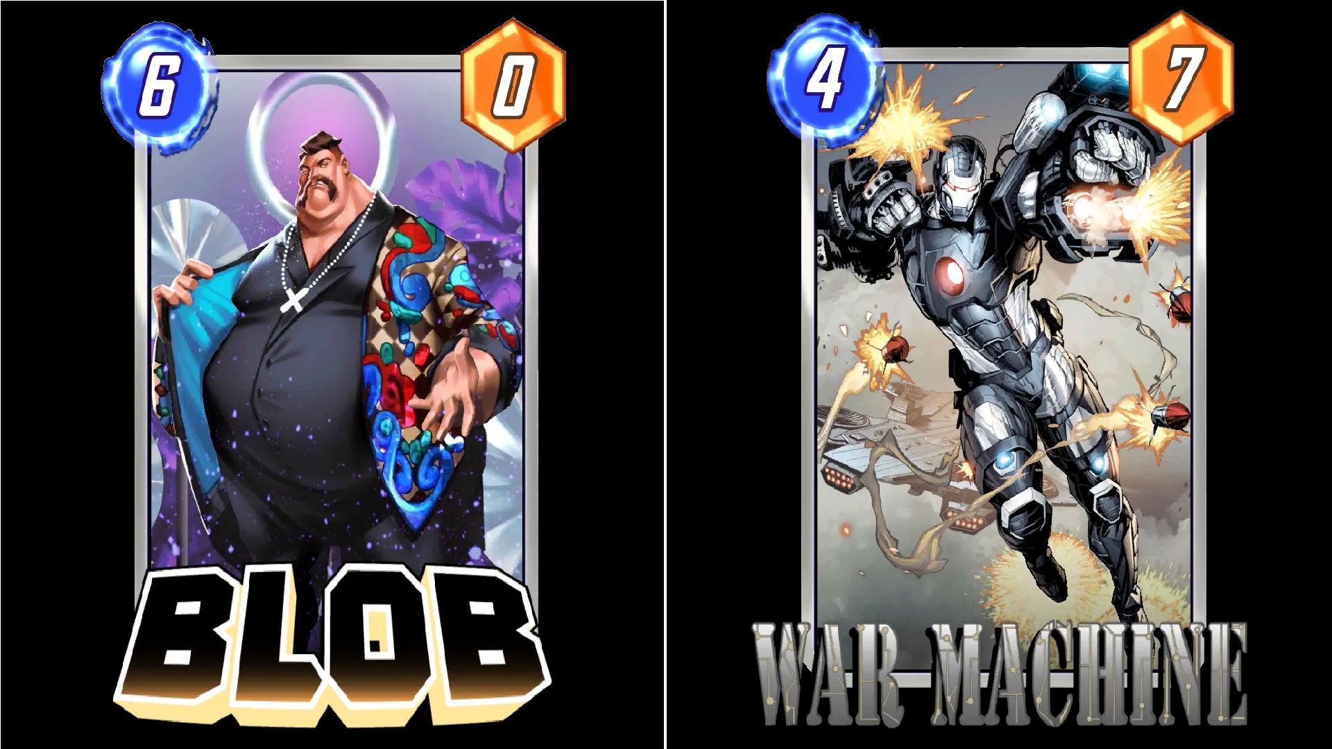 Blob and War Machine are also getting some adjustments from this Marvel Snap August 1 OTA Balance Notes update (Image via Nuverse)