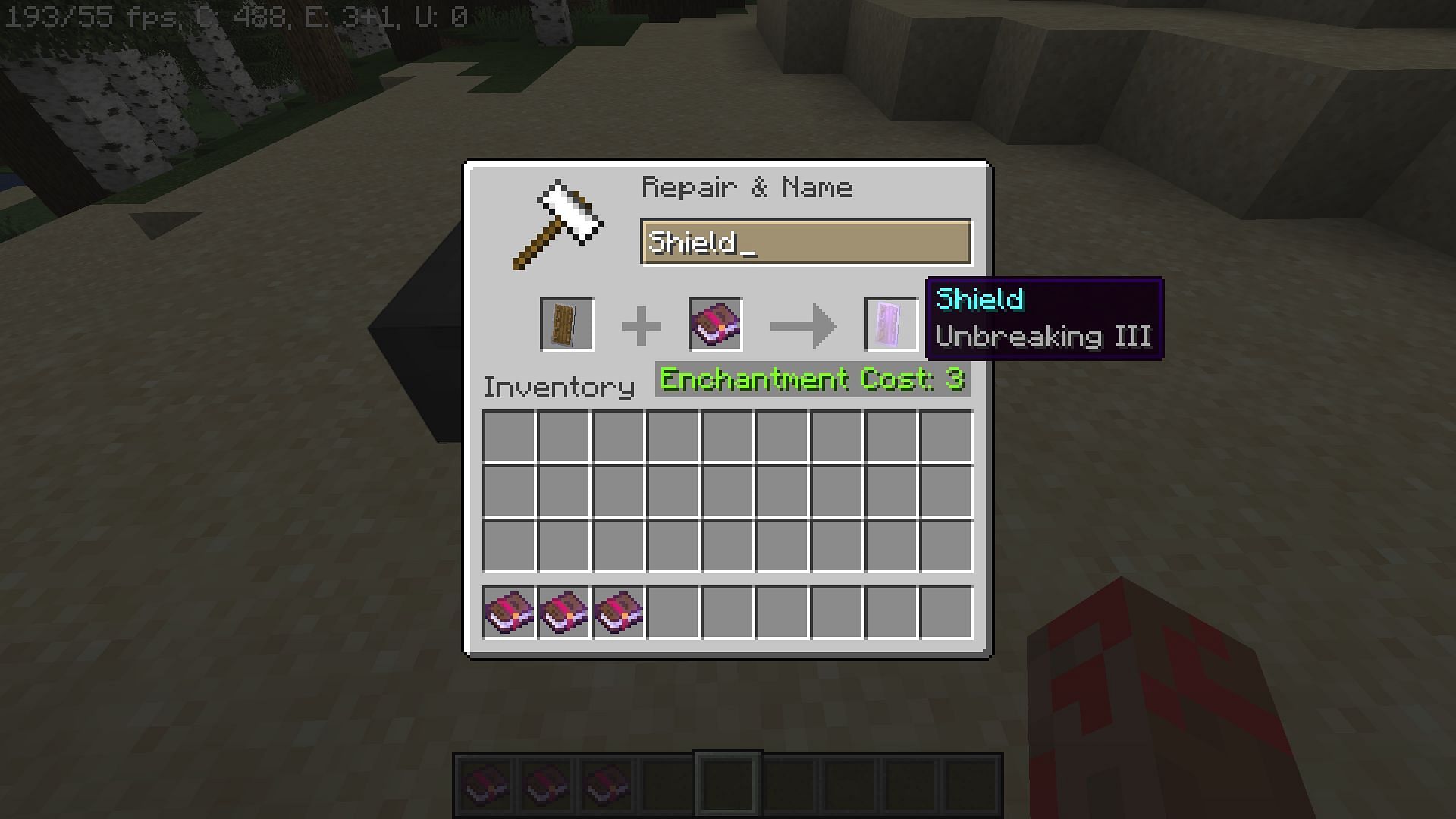 Unbreaking can make shields last for a long time (Image via Mojang Studios)