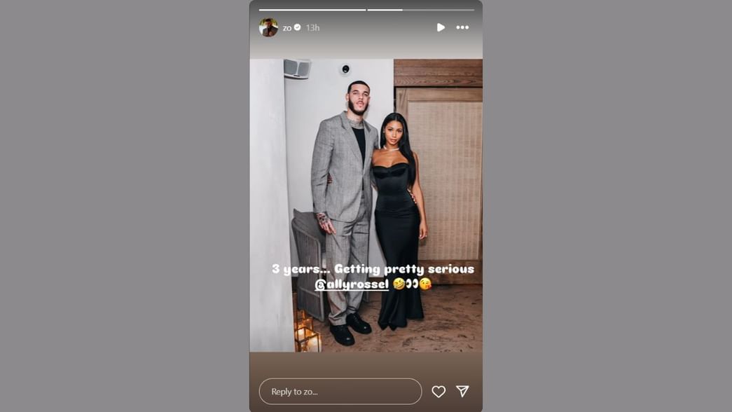 In Photos Lonzo Ball showers love on girlfriend Ally Rossel with a