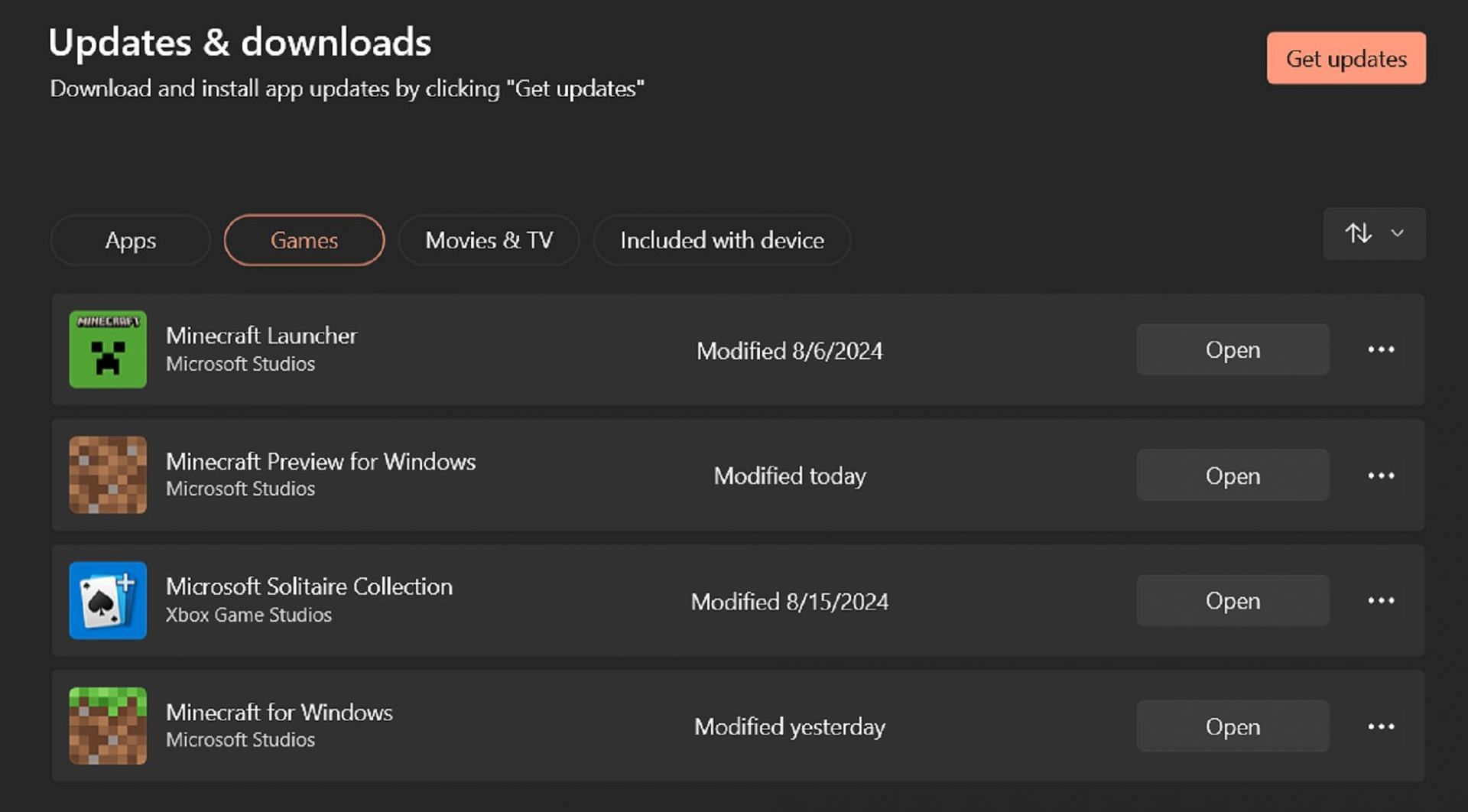 Previews on Windows 10/11 PCs can be updated via the Microsoft Store (Image via Microsoft)