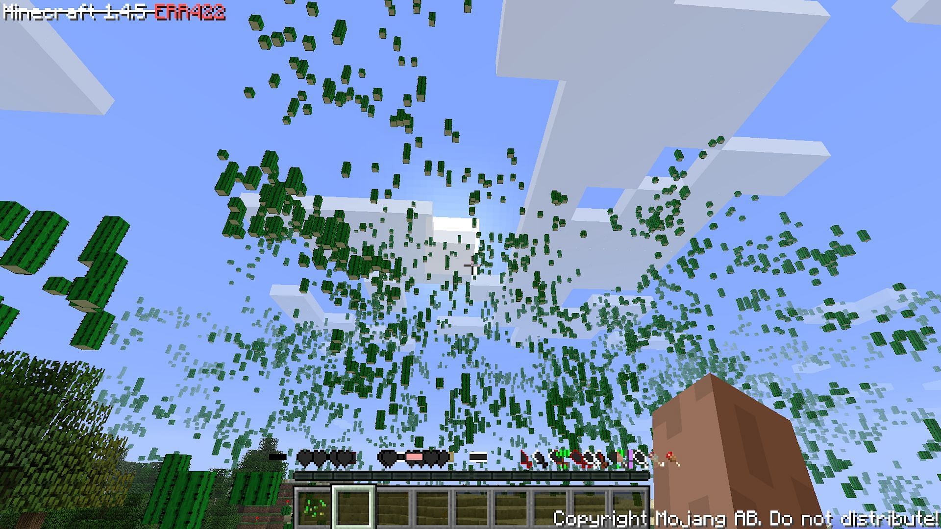 Cactus is also capable of generating in the sky (Image via Mojang)