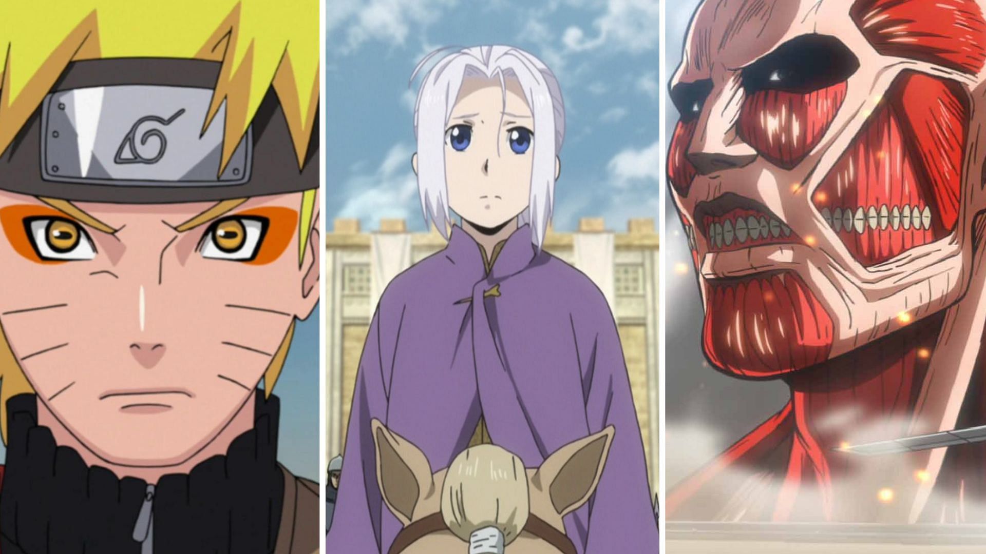 Naruto, Arslan Senki, Attack on Titan 