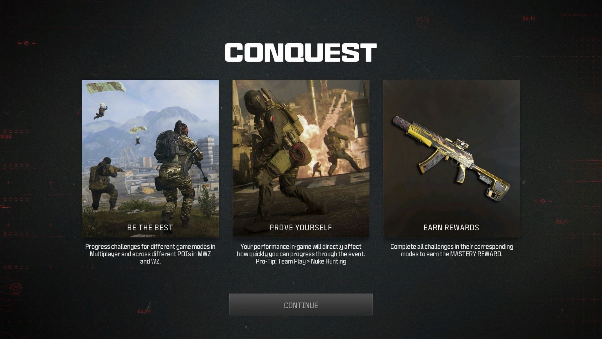 Conquest event in MW3 and WZ (Image via Activision)