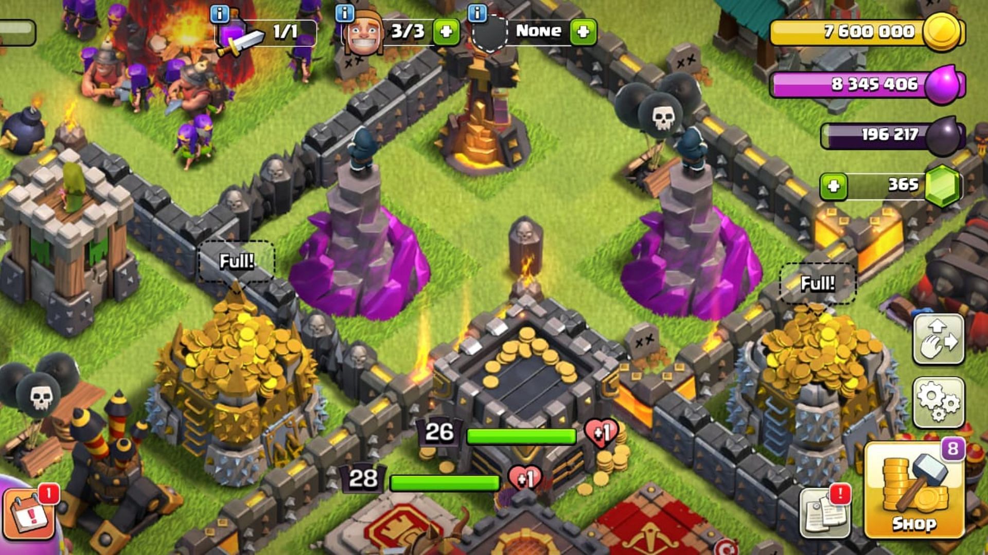 Wizard Towers are useful in defending your base (Image via Supercell)