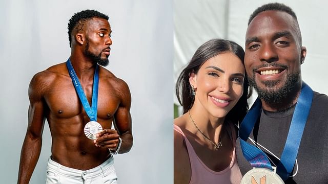 Kenny Bednarek (Image via Instagram/kenny_bednarek) and Kenny Bednarek with his girlfriend Sharmila Nicollet (Image via Instagram/kenny_bednarek)