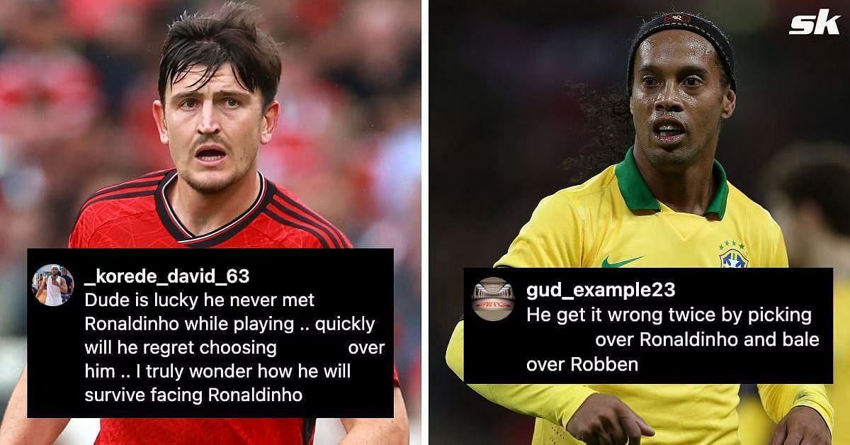 Fans react to Harry Maguire not picking Ronaldinho