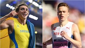 "I think they just taking Olympic GOLD over Silver fam" - Mondo Duplantis humorously takes a jab at Karsten Warholm ahead of their 100m race