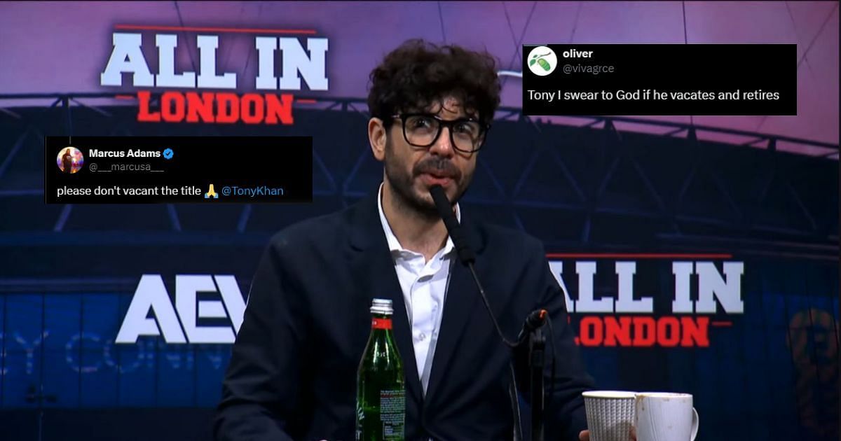 Tony Khan at All In presser [Image via AEW YouTube]