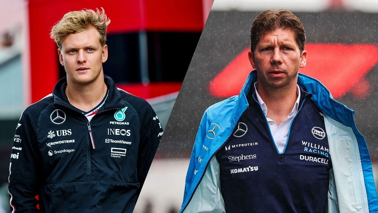 Mick Schumacher and Williams team Principal James Vowles (Images via Getty)