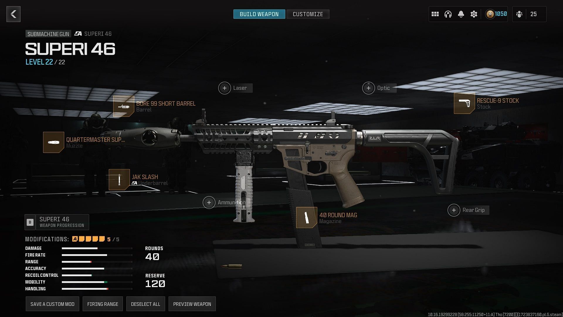 Attachments to use with the Superi 46 to build the fastest Tac Sprint loadout in Warzone (Image via Activision)