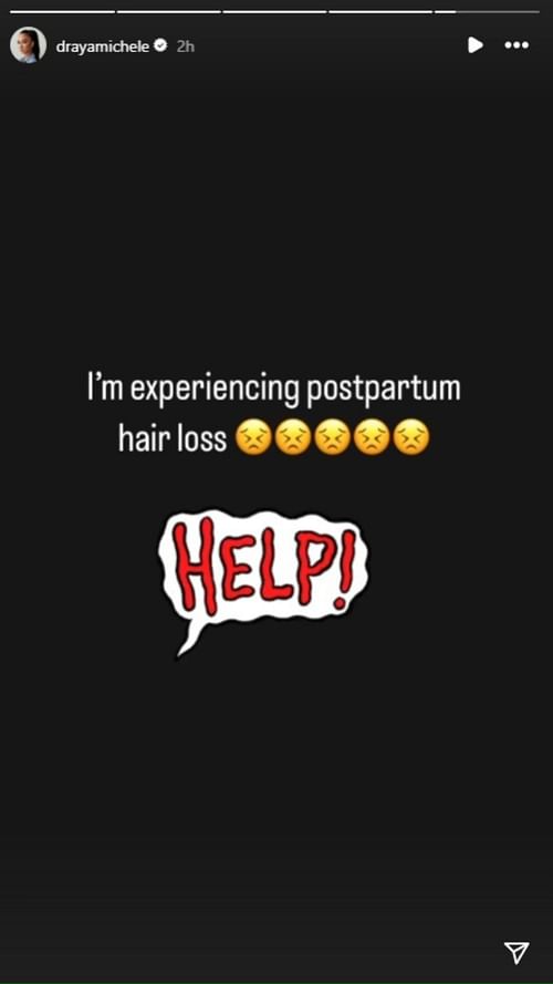 Michele seeks help from her followers about her postpartum hair loss.