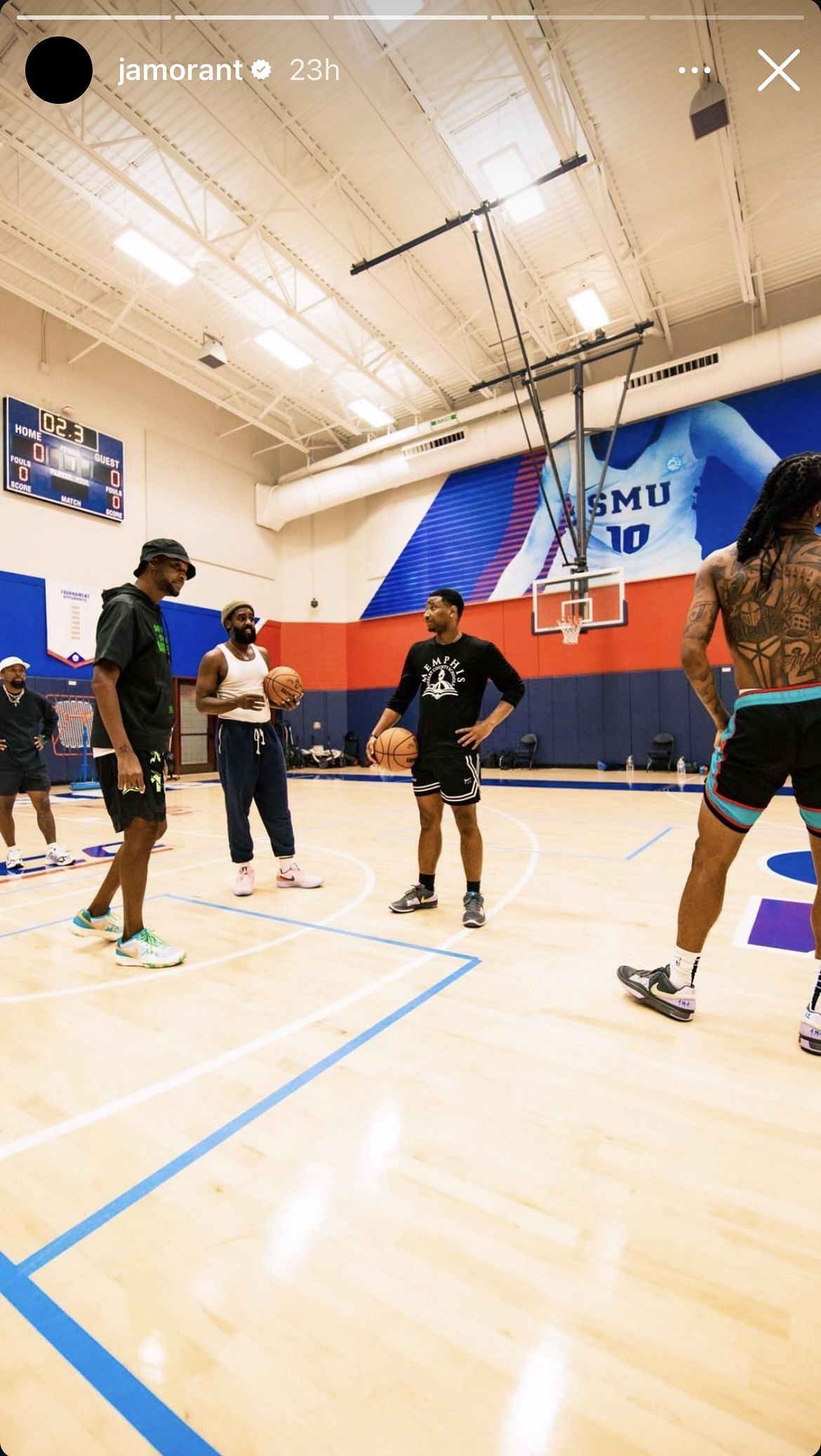 Memphis Grizzlies guard Tee Morant on the basketball court