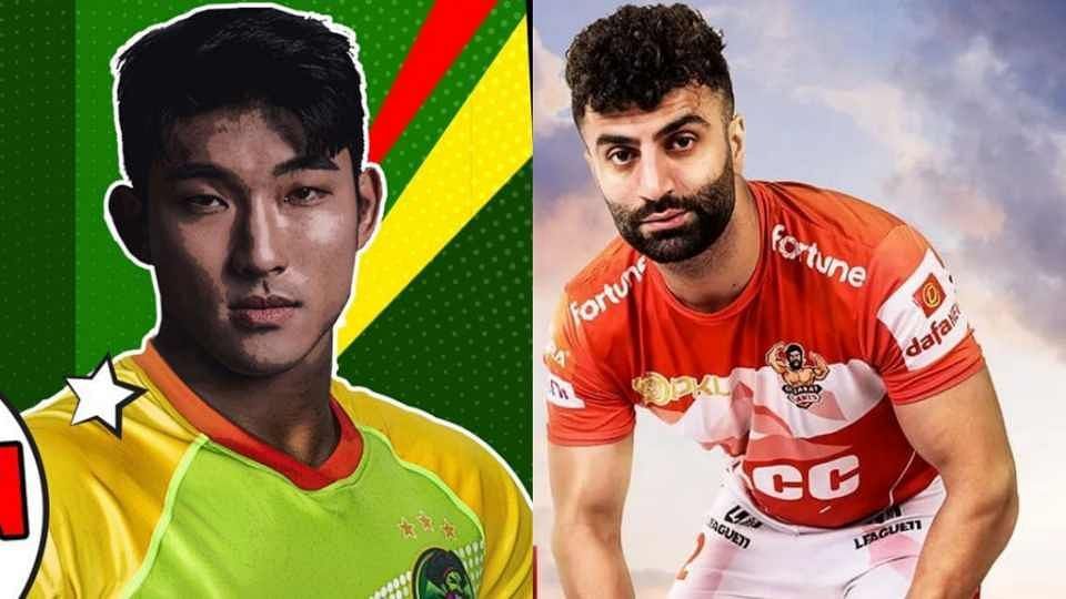 Jang Kun Lee and Mohammad Nabibakhsh (Image: Instagram/patnapirates/gujaratgiants)