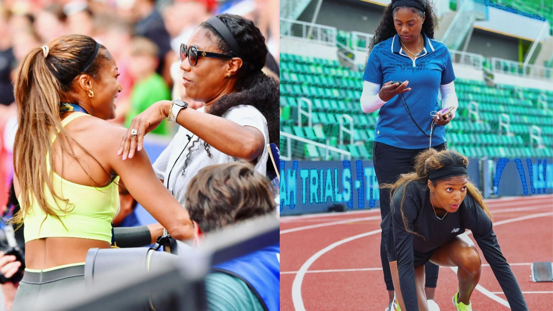 Gabby Thomas with her coach Tonja Buford-Bailey [Image Source: Tonja Buford-Bailey