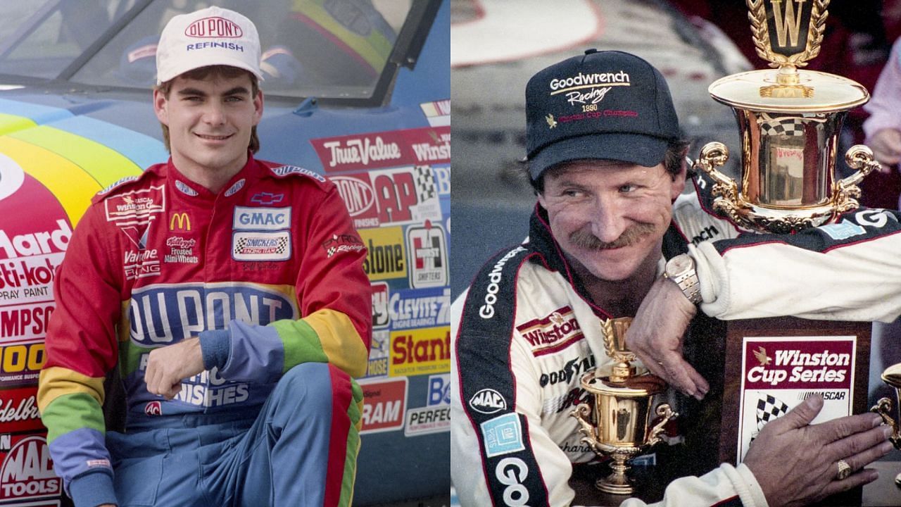 NASCAR legends Jeff Gordon(L) and Dale Earnhardt(R) [images: all Getty]