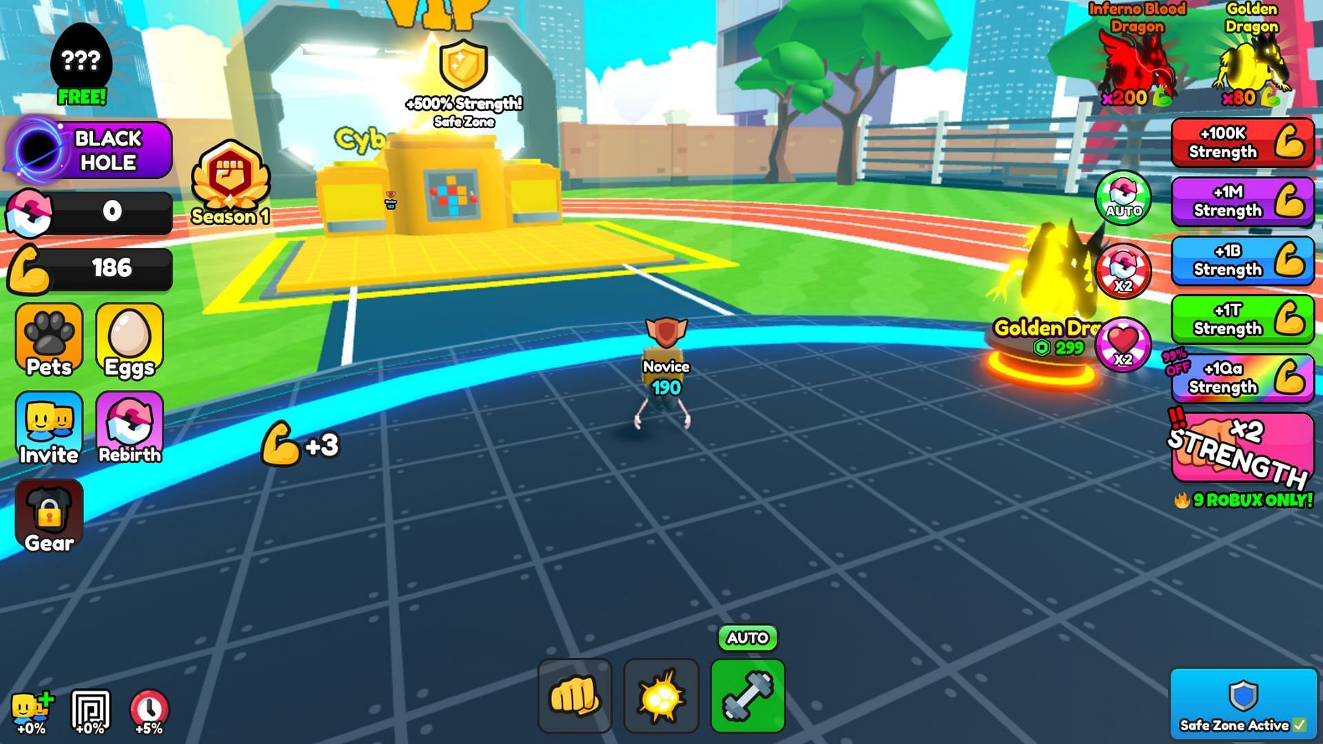 Start training (Image via Roblox)