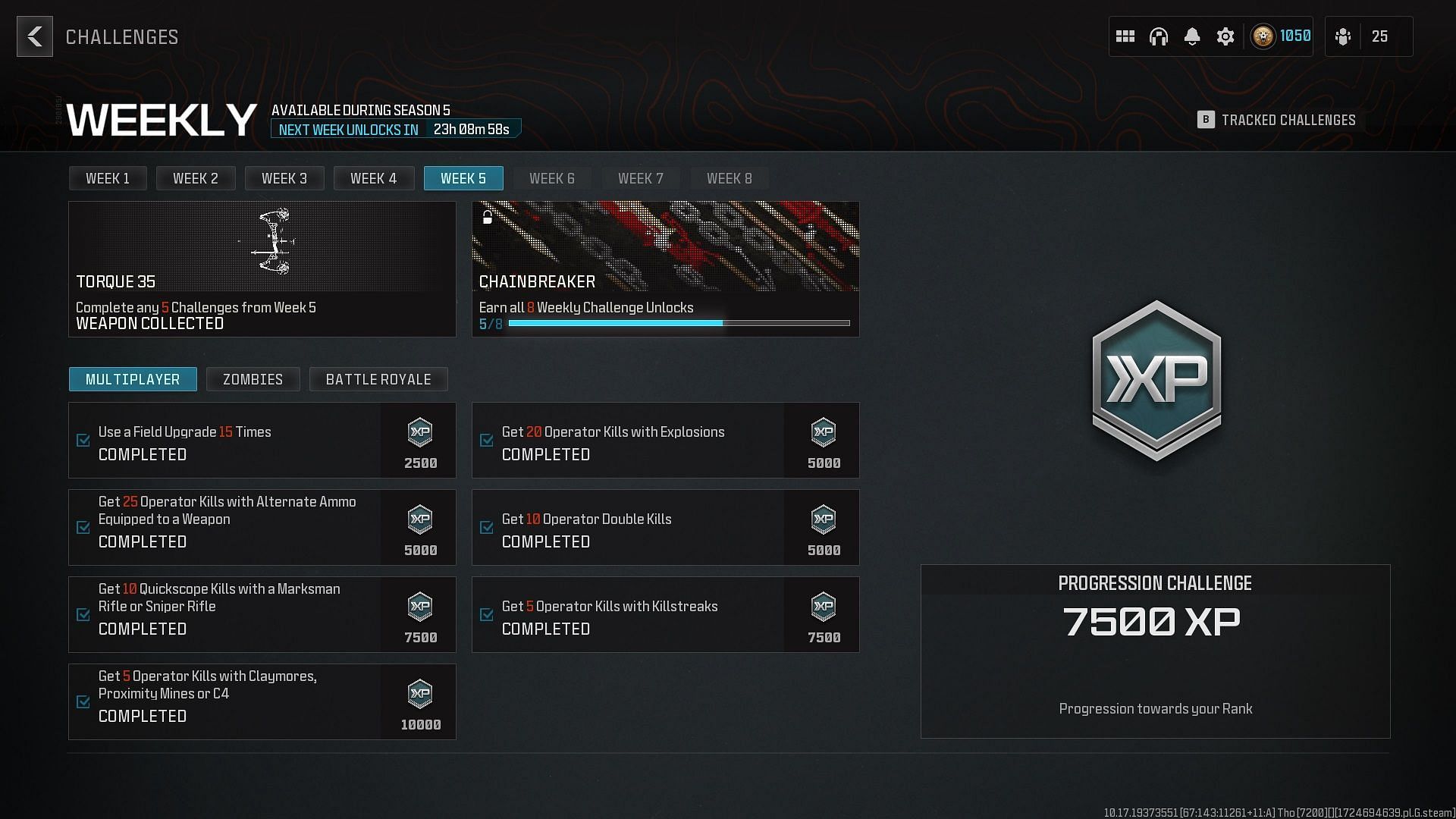 Calculating the Warzone and MW3 Season 6 release date using the weekly challenge schedule (Image via Activision)