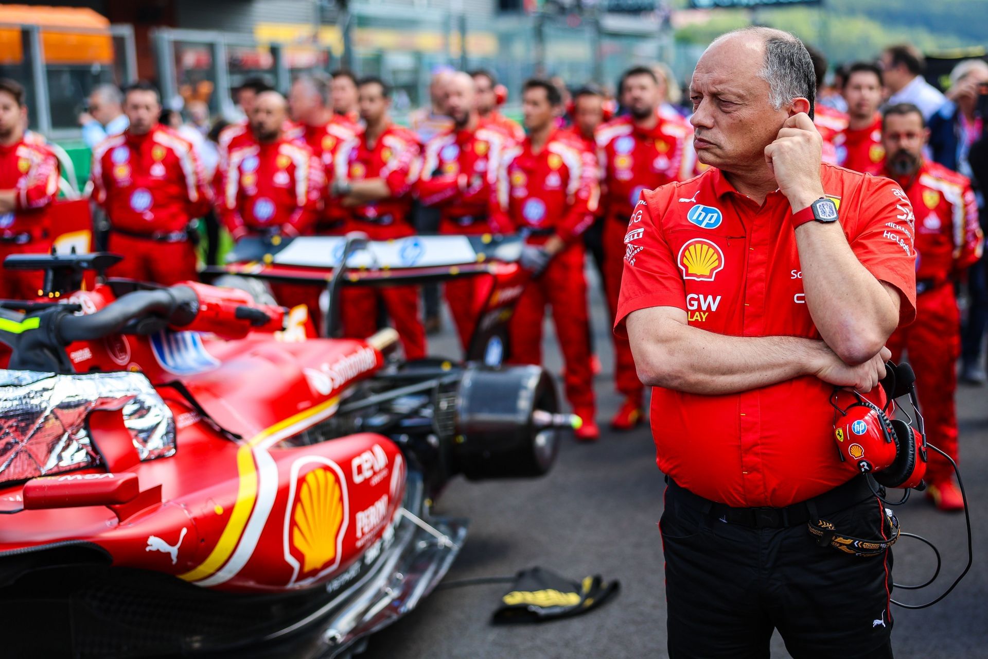 Fred Vasseur on the grid during the F1 Grand Prix of Belgium (Photo by Kym Illman/Getty Images)