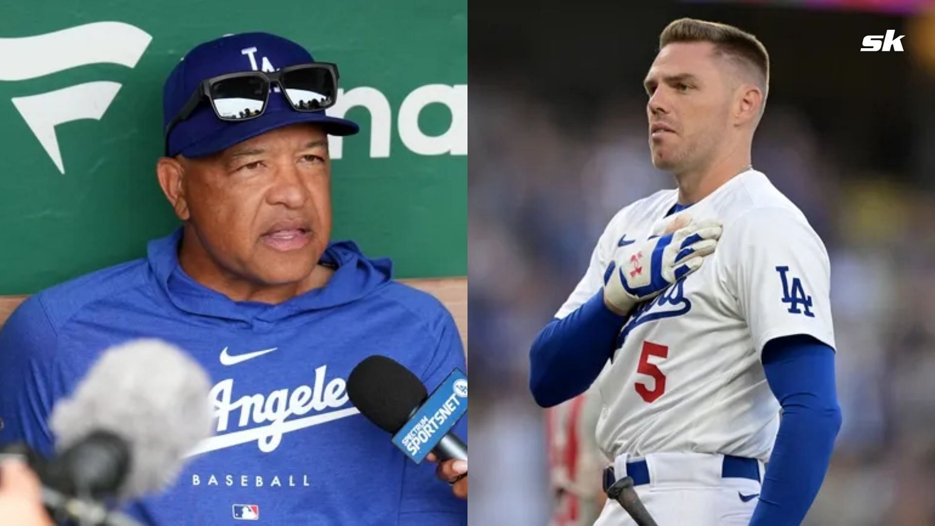 Los Angeles Dodgers Manager Dave Roberts &amp; Slugger Freddie Freeman