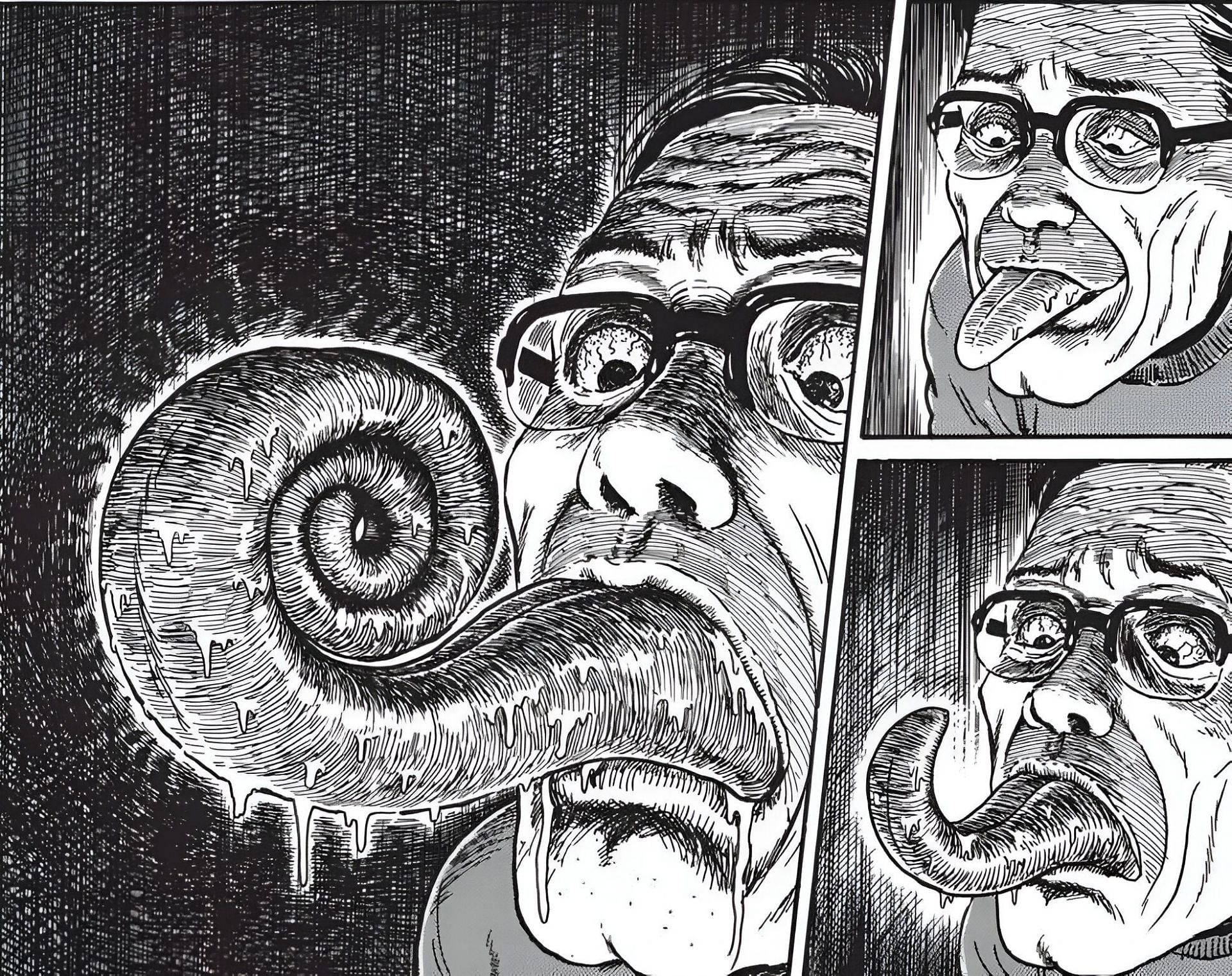 The curse of the spiral as seen in the manga (Image via Shogakukan)