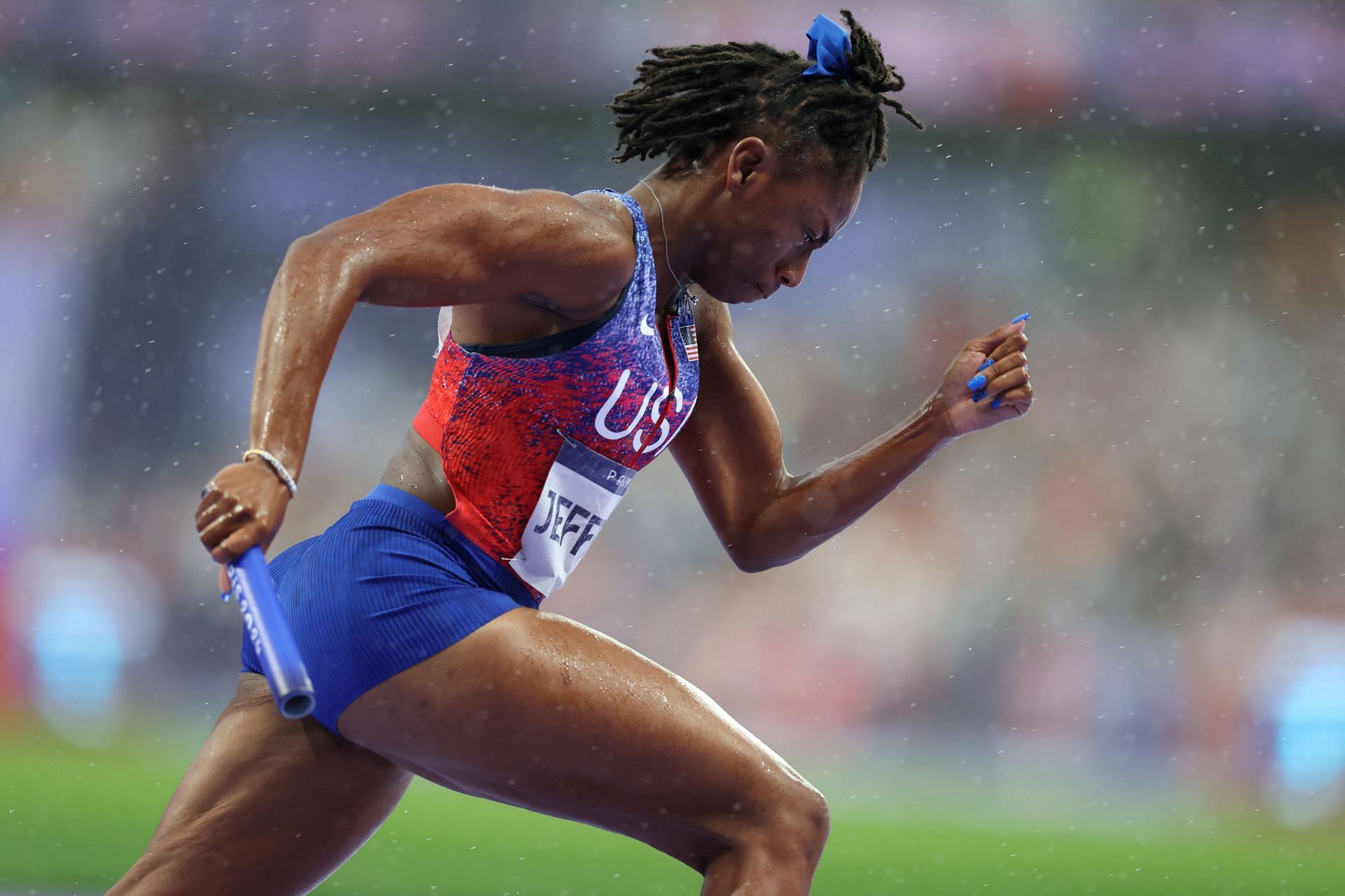 Melissa Jefferson at the 2024 Summer Olympics in Paris (Image via Getty Images)